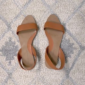 Zara tan leather sandals